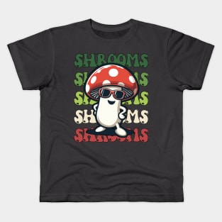 SHROOMS - Foraging - Fungi - Cottagecore - Retro Kids T-Shirt